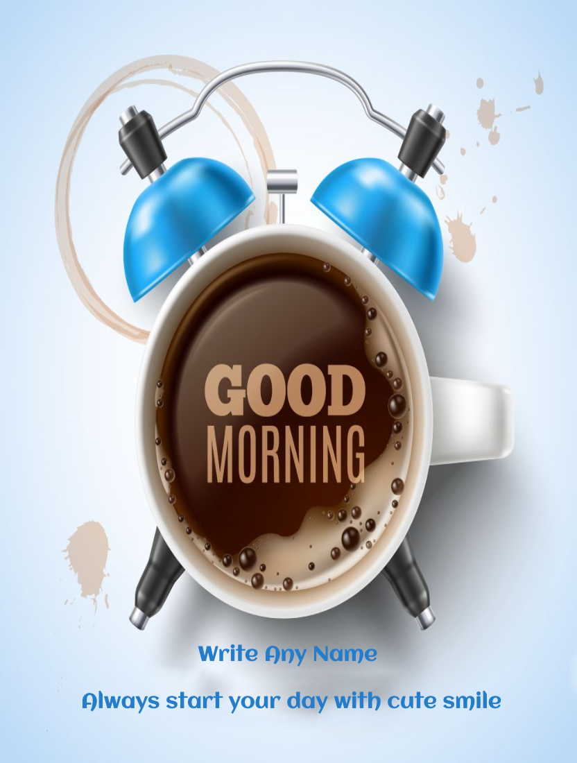 Alarm Clock Style Good Morning Card With Message