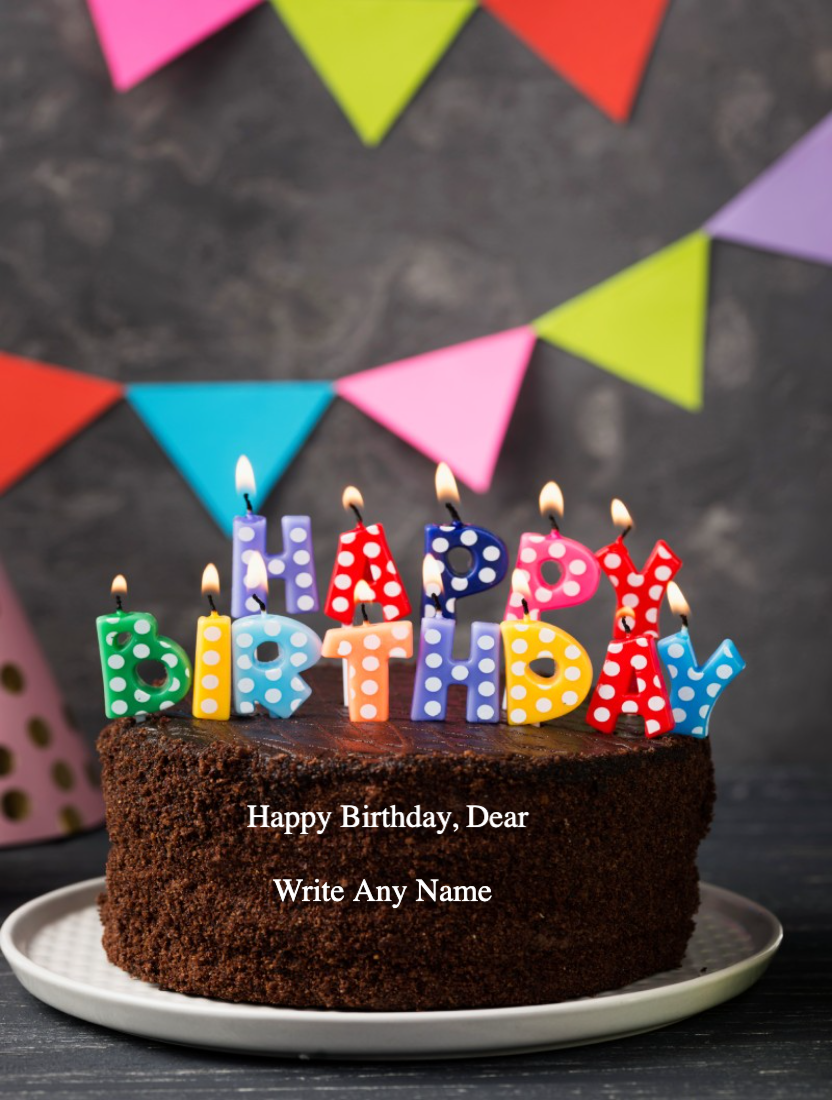 Birthday Cake Name With Candles