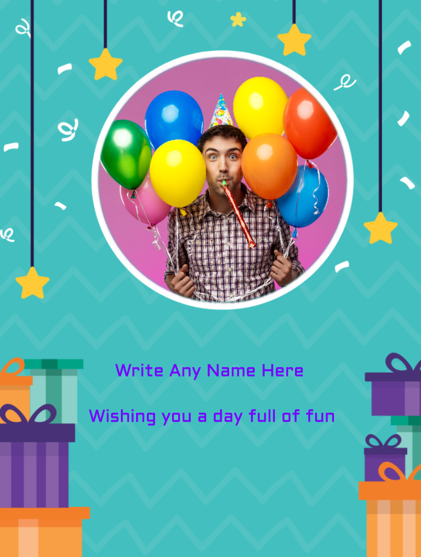 Birthday Greeting Card  For Him With Image
