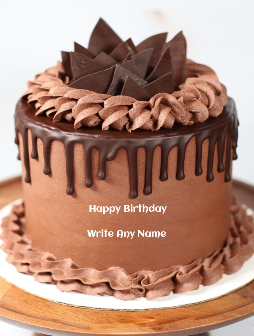 Chocolate Birthday Cake With Name