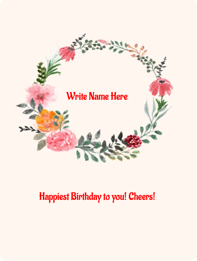 Circle Floral Template For Her