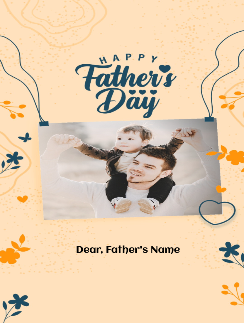 Fathers Day Greeting Card Banner Template