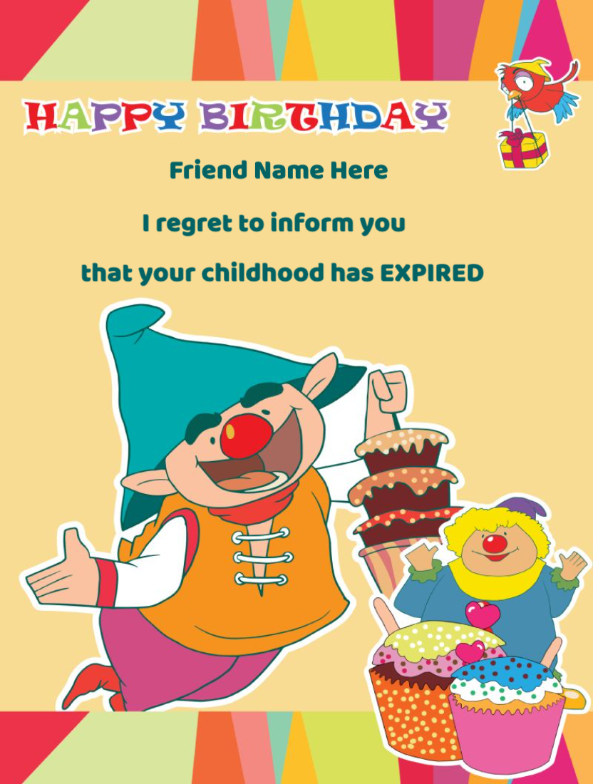 Funny Birthday Card For Friends