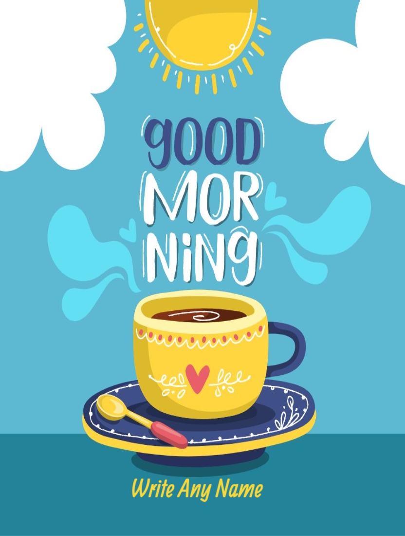 Good Morning Wishes With Decorative Background