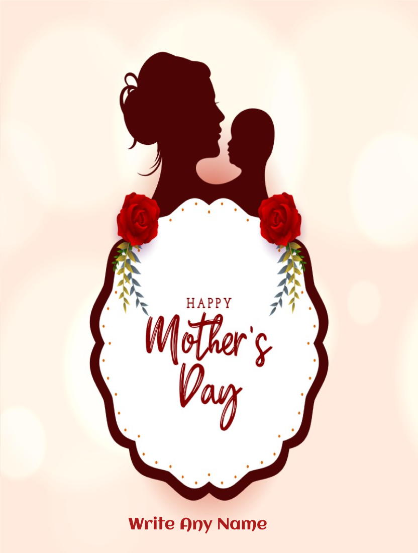 Happy Mothers Day Greeting Card With Name