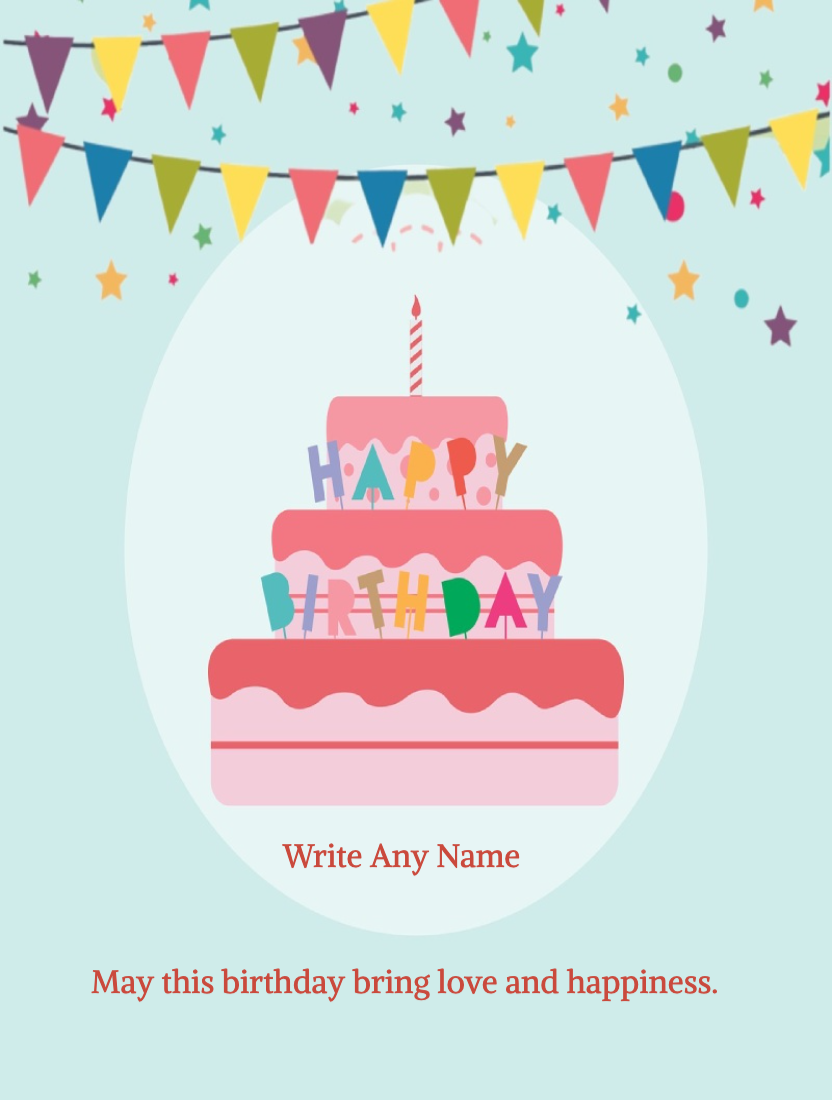 Light Green Birthday Card With Ribbons
