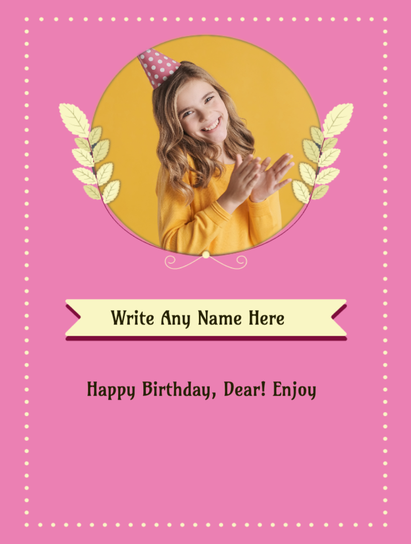 Light Pink Birthday Card For Girl