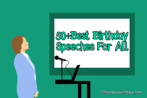 Birthday speech