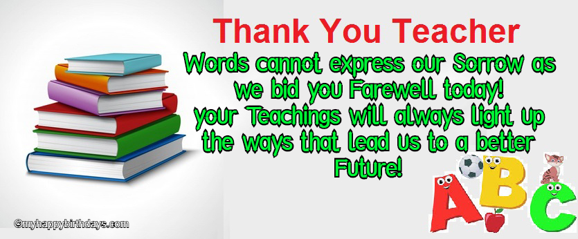 farewell wishes for teacher