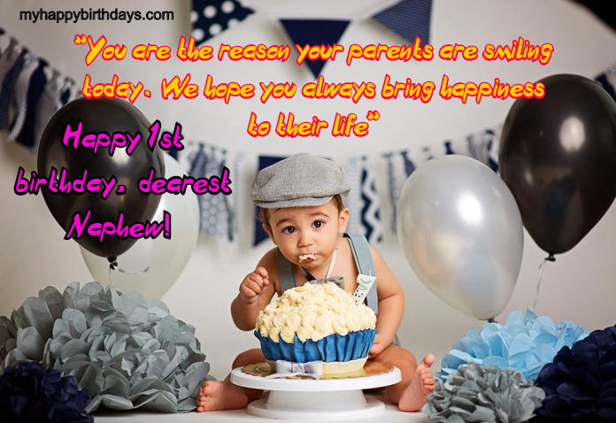 1st birthday wishes for a nephew 