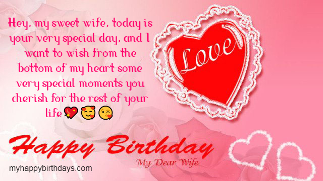 sweet birthday wishes for wife