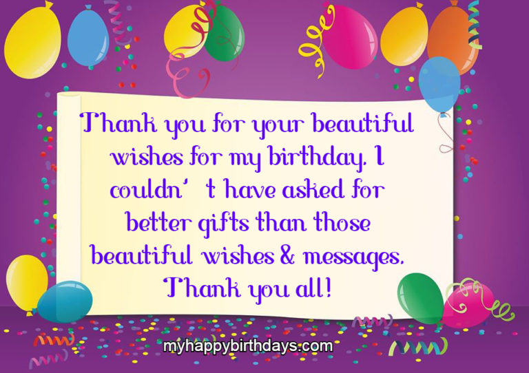 135+ Thank You Messages For Birthday Wishes, Quotes