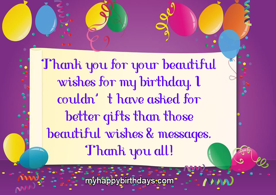 135+ Top Thank You Messages For Birthday Wishes, Quotes