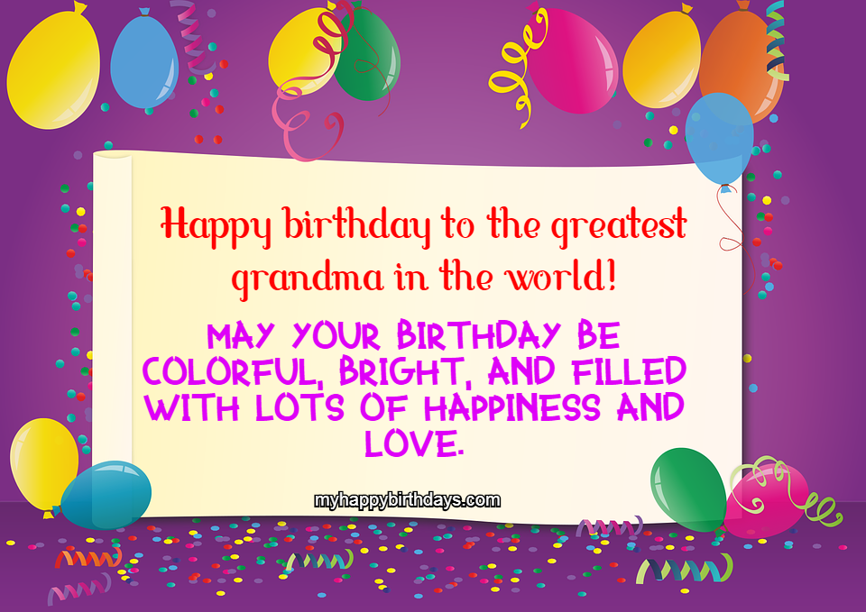 Happy Birthday Messages to Grandma