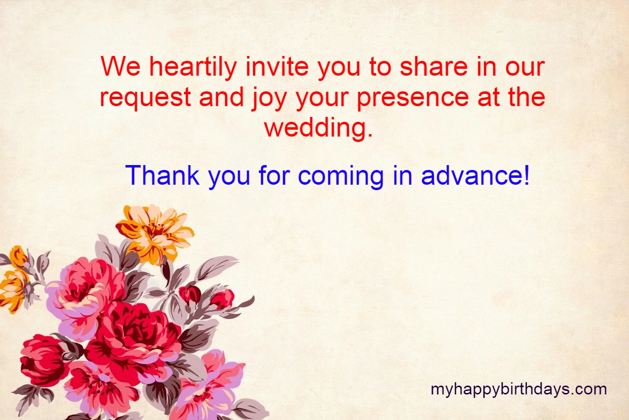 Indian wedding invitation messages 