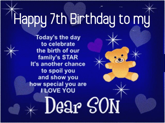 Happy 7th birthday wishes for son