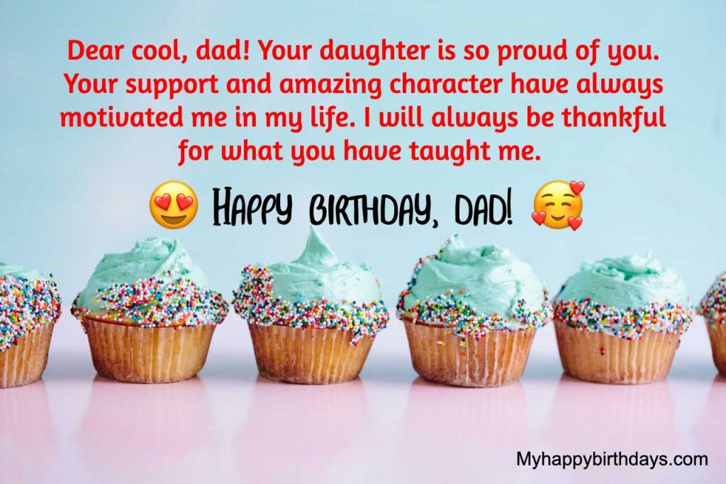 Heart Touching Birthday Wishes For Dad From Daughter