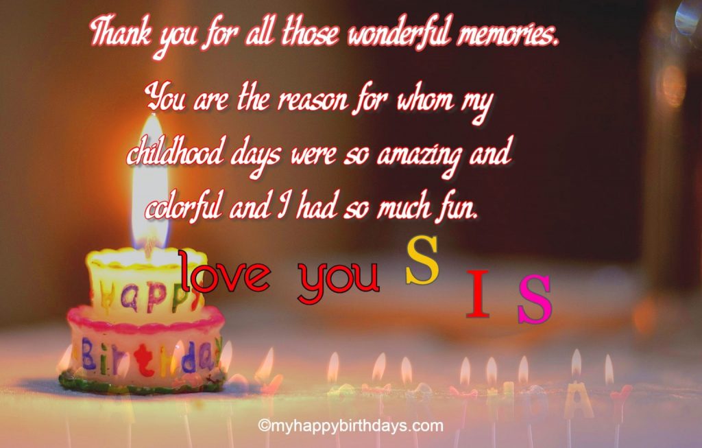 Birthday Wishes For Sister 3