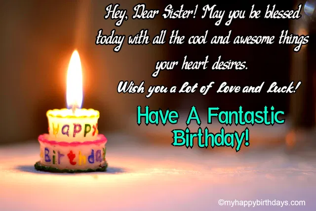 birthday wishes for lovely sister