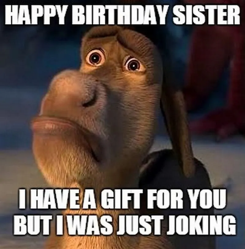 happy birthday sister I have gift for you