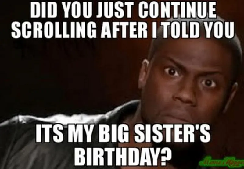Happy Birthday Sister Meme 18