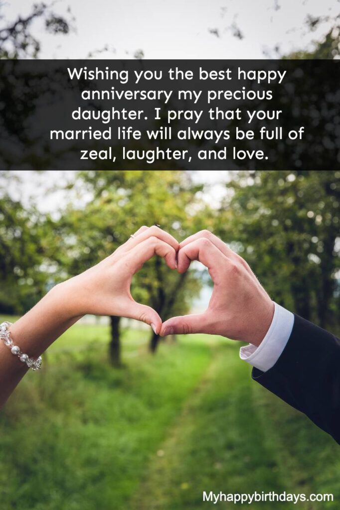 anniversary wishes for daughter and son in law